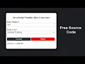 Number Base Conversion JavaScript Projects For Beginners