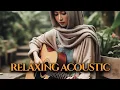 Download Lagu Soulful Acoustic Guitar Melodies by a Hijab-Wearing Artist in a Serene Outdoor Garden Setting