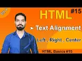 HTML Text Alignment Left Right Center Alignment Hindi