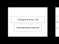 Implementation of Code Optimization