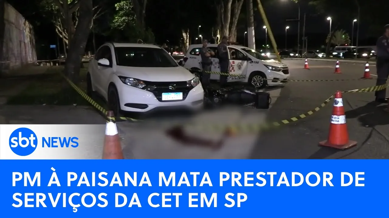 PM à paisana mata prestador de serviços da CET na zona norte de SP | #SBTNewsnaTV (14/07/23)