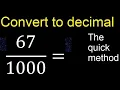 Convert to decimal How To Convert Decimals to Fractions