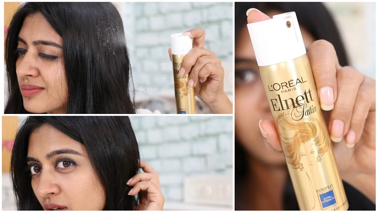 How I tame frizz with Hair Spray | Elnett Hair Spray Review + Demo + Wear Test | Madhushree Joshi