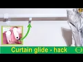 Curtain glide slider broken - hack to insert new glide without taking off whole curtain