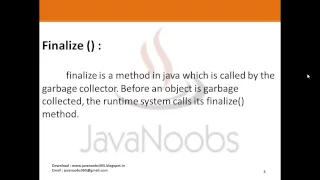 Java Basics Part 1 - Q 20 Difference Final Finally Finalize