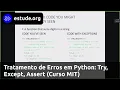 Error Handling in Python Try Except Assert MIT Course