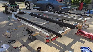 Double jet ski trailer rebuild