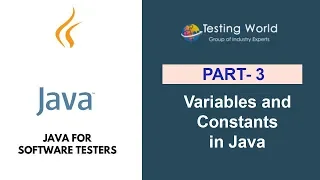 Java for Software Testers Variables and Constants in Java