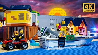 LEGO City Boat Bank Robbery! 🚨 ATM Heist on the Water!