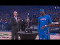 Shai Gilgeous-Alexander receives 2025-26 NBA P trophy ahead of Game 1 of the WCF NBA on ESPN