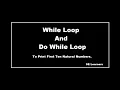 While Loop And Do While Loop Repetition Java Tutorial 10 SE Learners Programming Skills