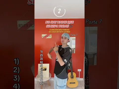 No hay nadie que se sepa todas (Canción más famosa de cada artista latino) #youtubeshorts #shorts