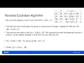 The Reverse or Extended Euclidean Algorithm