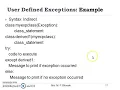 User Defined Exceptions in Python