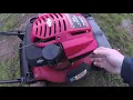 troy Built TB 210 push mower starts stalls easy fix