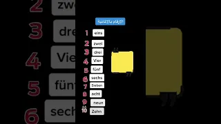 تعلم الارقام بالالمانية للمبتدئين 