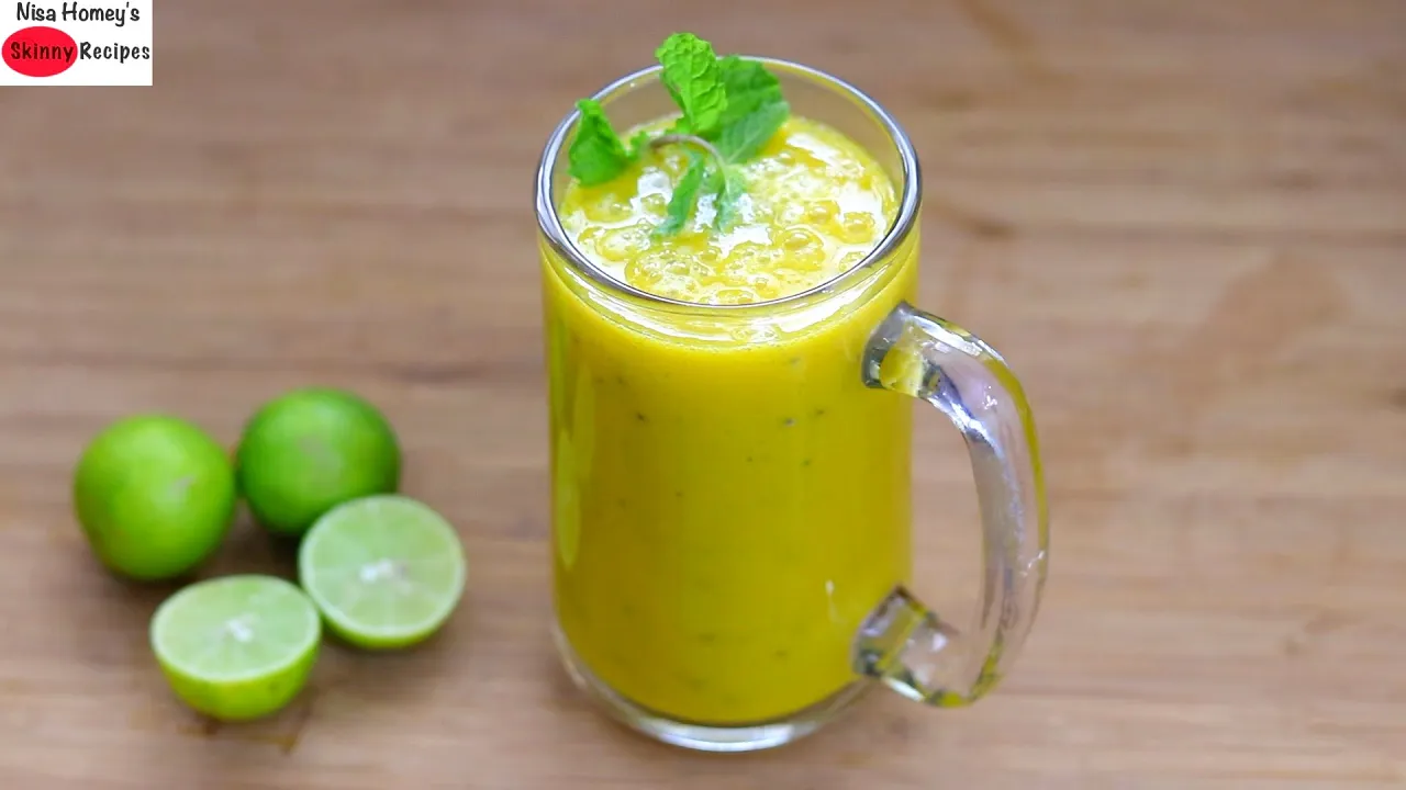 Instant Mango Juice Recipe - Iftar Recipes - Mango Mint Lemonade   Skinny Recipes
