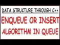 ENQUEUE ALGORITHM IN QUEUE DATA STRUCTURE INSERT ALGORITHM IN QUEUE DATA STRUCTURE HINDI