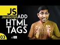 Add Html Tags in JavaScript Basic Tutorial in Hindi Urdu - Class