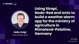 Using strapi Node-Red and Ionic to build a Weather Alarm App