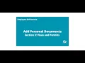ESS Managing Personal Info Add and Update Documents