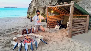 SURVIVAL CHALLENGE (NO FOOD, NO WATER, NO SHELTER) Catch and Cook, Fishing - Bushcraft
