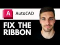 AutoCAD - Fix The Ribbon Does Not Have Any Tabs or Panels Loaded Autocad 2026 Tutorial