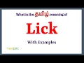 Lick Meaning in Tamil Lick in Tamil Lick in Tamil Dictionary