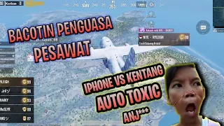 Download AUTO TOXIC NGOMONG ANJ*** KE PENGUASA PESAWAT | IPHONE VS KENTANG PUBG MOBILE INDONESIA MP3