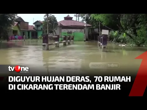 70 Rumah di Cikarang Terendam Banjir Usai Diguyur Hujan Deras