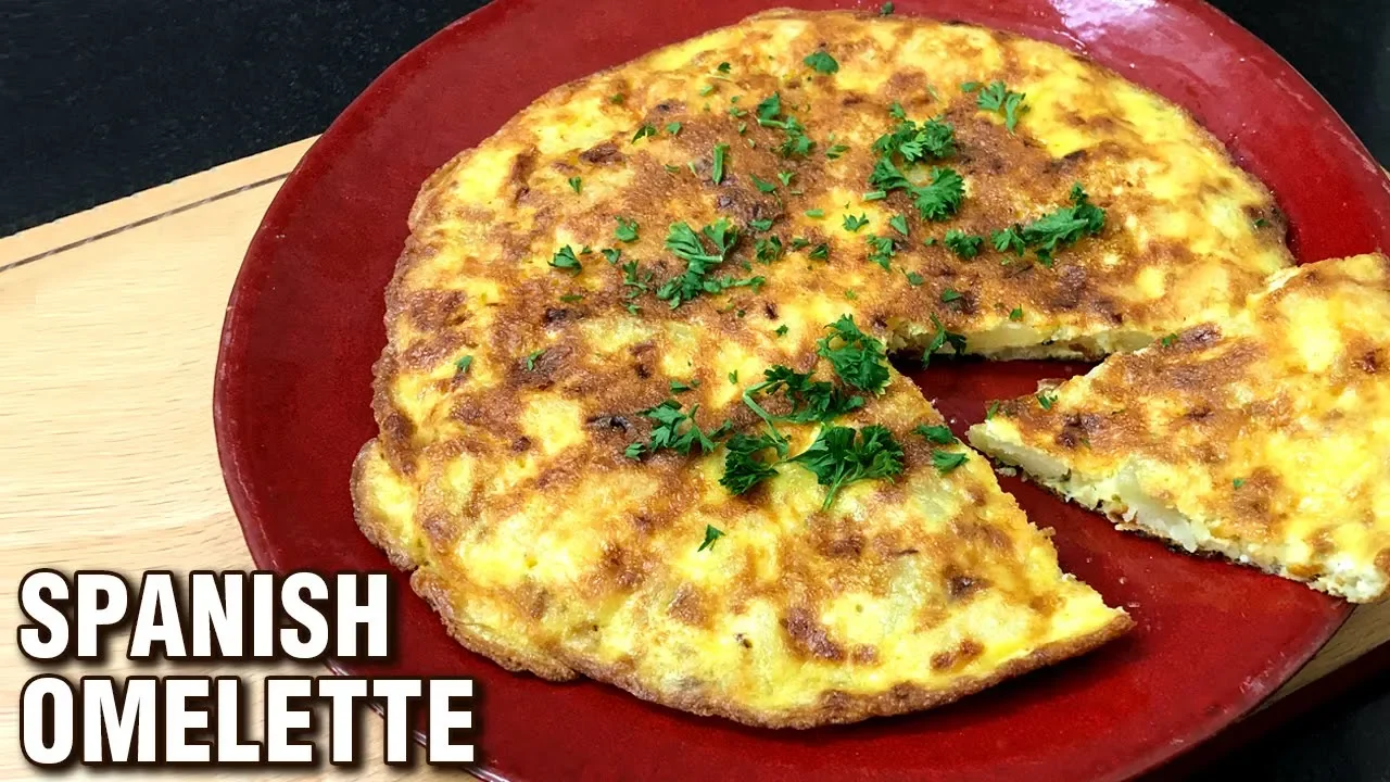 5 Ingredients Spanish Omelette   How To Make Spanish Omelette   Easy Breakfast Recipe By Chef Tarika