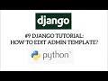 Django Tutorial How to edit Admin Template
