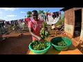 Lagu Flavorful aunthentic Africa 🌍 village meal,green maize 🌽, beans and vegetables 