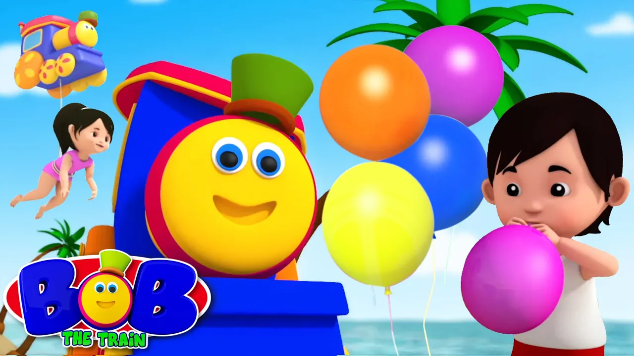 Balloon Song | Balloon Race | Bob The Train Nursery Rhymes & Songs for Babies | Kids Tv