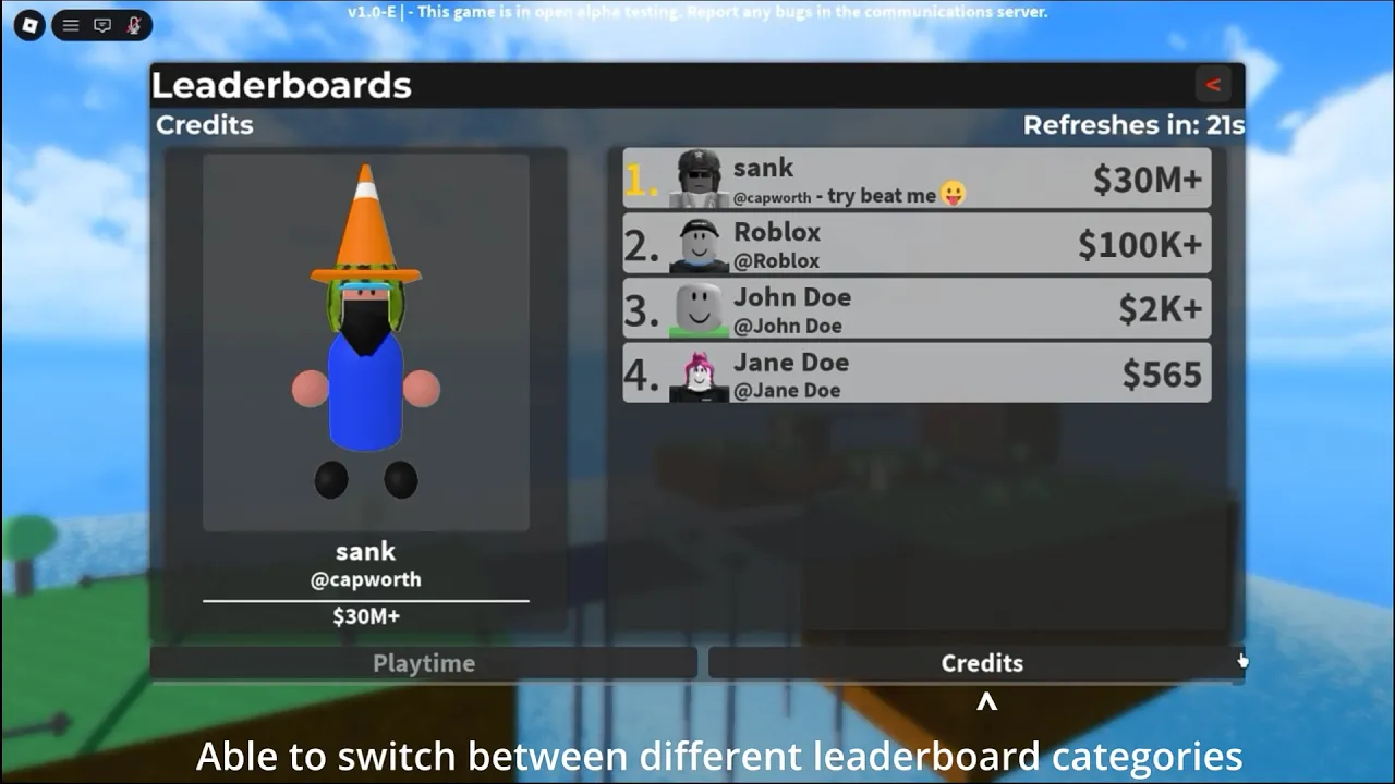 Global leaderboard system