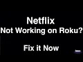 Netflix Not Working On Roku - Fix it Now