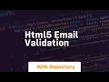 html5 email validation