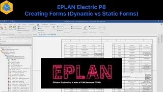 Creating Forms Dynamic vs Static Forms Explained - EPLAN Electric P8 Beginner s Guide