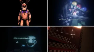 FNaF Rewritten 87 Full Game - All Cutscenes True ending