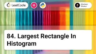 84 Largest Rectangle in Histogram LeetCode Hard Python Solution Dynamic Programming Array