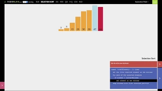 Selection Sort with Visualization and Animation