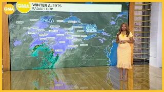 Tracking cross-country storm