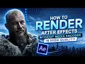 How To Render In After Effects After Effect Render Without Media Encoder In High Quality Tutorial