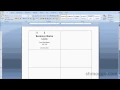 Printing Business Cards in Word Tutorial
