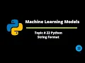 Python - Topic 22