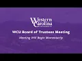WCU Board of Trustees September 4 2025 - Advancement and Athletics Committee