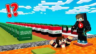 ماين كرافت حـرب طريق الدول الأسطورية ولكن حظ العراق و حظ السعودية و حظ الكويت 
