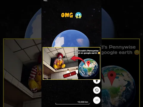 Real McDonald's Pennywise Spotted on google earth? #map #earth #earthsecret377