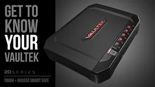 Vaultek VT20i Biometric Handgun Bluetooth Smart Safe with Auto-Open Lid and Rechargeable Battery