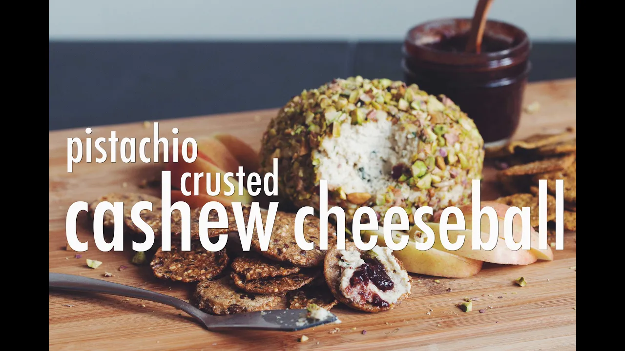 pistachio crusted cashew cheeseball   hot for food